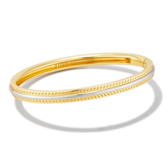 KENDRA SCOTT Merritt Bangle Bracelet in Mixed Metal, NWT - Picture 1 of 4